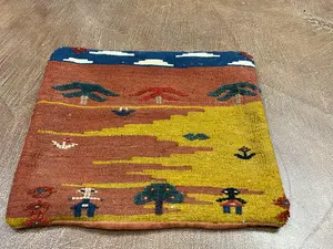 Vintage Multi Persian Sumak Gabbeh Pillow