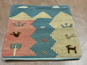 Vintage Multi Persian Sumak Gabbeh Pillow