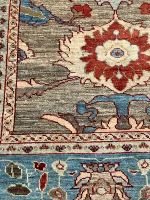Vintage Brown Persian Sultanabad 10' X 14'