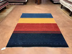 New Multi Persian Gabbeh Luribaft 6' X 9'