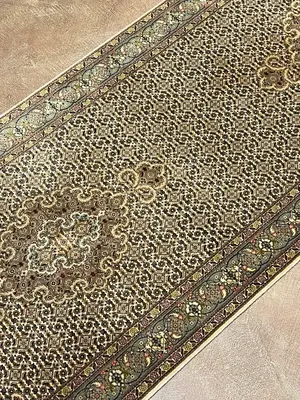 New Brown Persian Tabriz Mahi Runner