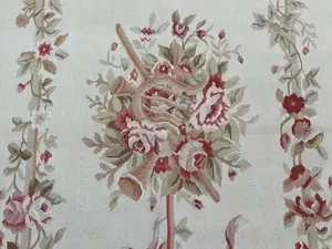 Vintage Ivory China Sino Aubusson Runner