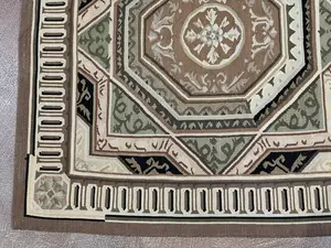Vintage Beige China Sino Aubusson 4' X 6'