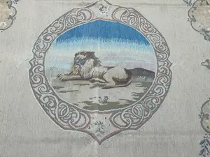 Vintage Beige China Sino Aubusson 4' X 6'