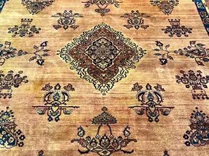Antique Gold Persian Ghazan 9' X 12'