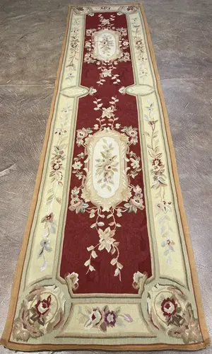 Vintage Red China Sino Aubusson Runner