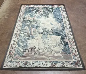 Vintage Ivory China Tapestry 5' X 7'