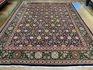 New Navy Persian Tabriz 9' X 12'