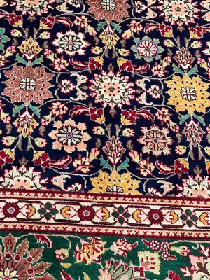 New Navy Persian Tabriz 9' X 12'