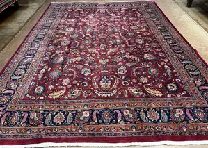 New Red Persian Mashad Oversize