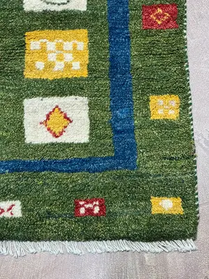 New Green Persian Gabbeh 4' X 6'