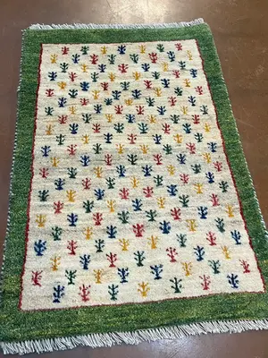 New Ivory Persian Gabbeh 2' X 3'