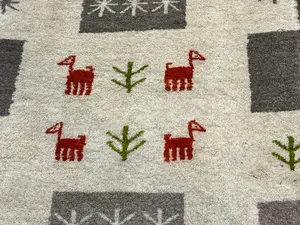 New Ivory Persian Gabbeh 2' X 3'