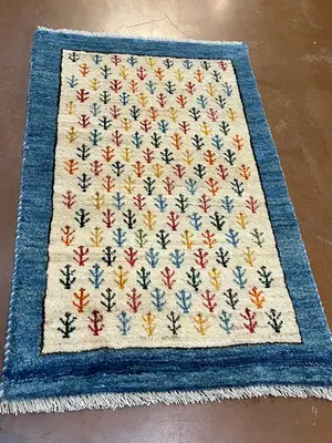 New Ivory Persian Gabbeh 2' X 3'