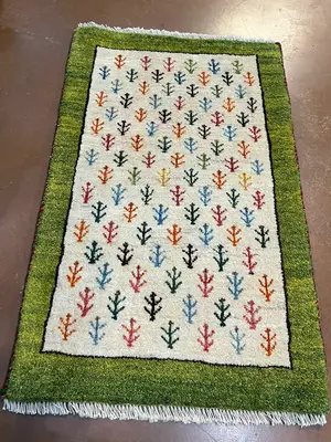 New Ivory Persian Gabbeh 2' X 3'