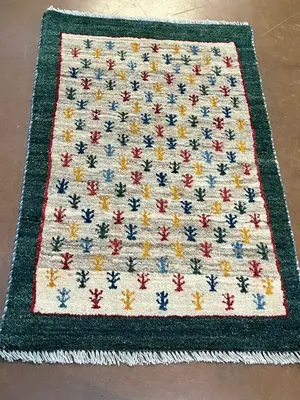 New Ivory Persian Gabbeh 2' X 3'