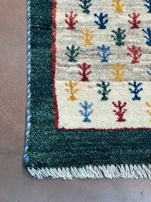 New Ivory Persian Gabbeh 2' X 3'