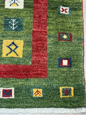 New Green Persian Gabbeh 4' X 6'