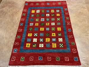 New Red Persian Gabbeh 4' X 6'
