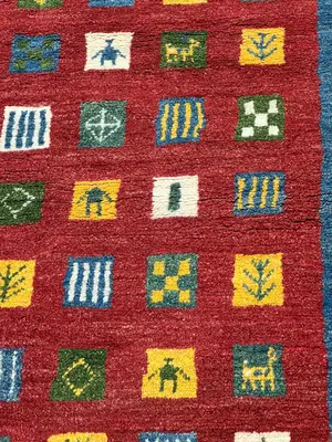 New Red Persian Gabbeh 4' X 6'