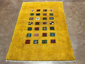 New Gold Persian Gabbeh 4' X 6'