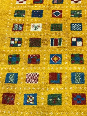 New Gold Persian Gabbeh 4' X 6'