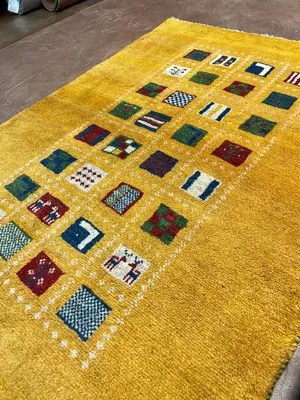New Gold Persian Gabbeh 4' X 6'