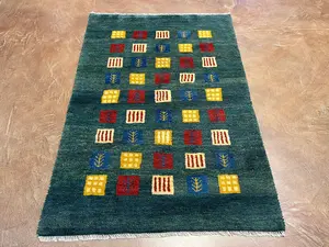 New Green Persian Gabbeh 4' X 6'