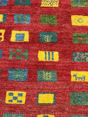 New Red Persian Gabbeh 4' X 6'