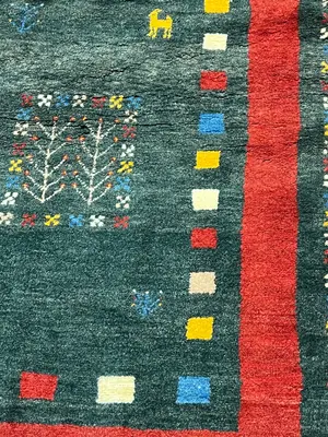 New Green Persian Gabbeh 4' X 6'