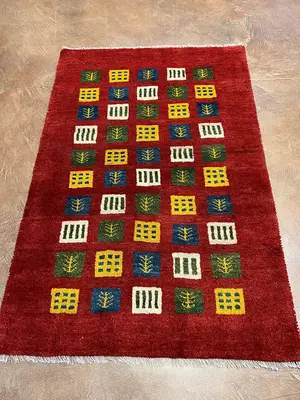 New Red Persian Gabbeh 4' X 6'