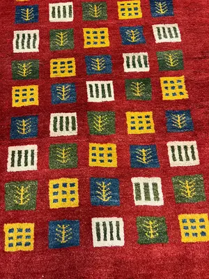 New Red Persian Gabbeh 4' X 6'