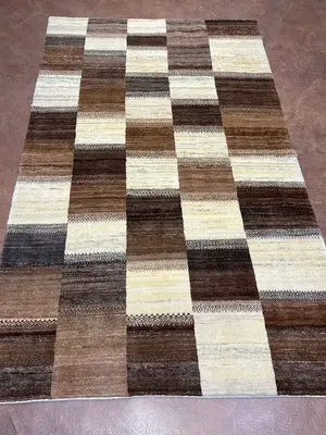 New Brown Persian Gabbeh 5'-6"x8'