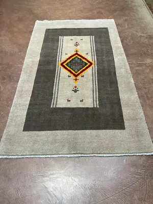 New Grey Persian Gabbeh 5' X 7'