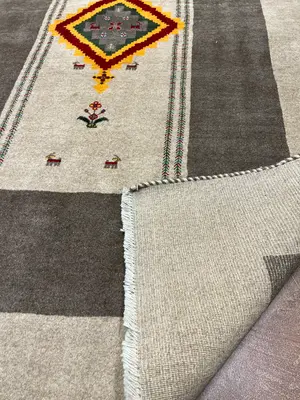 New Grey Persian Gabbeh 5' X 7'