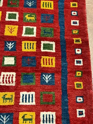 New Red Persian Gabbeh 4' X 6'