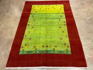 New Green Persian Gabbeh 5' X 7'