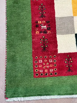 New Green Persian Gabbeh 4' X 6'
