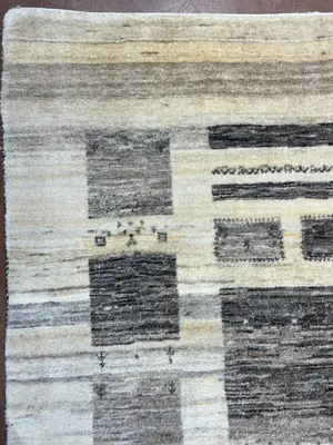 New Ivory Persian Gabbeh 5' X 7'