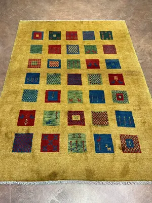 New Gold Persian Gabbeh 5'-6"x8'