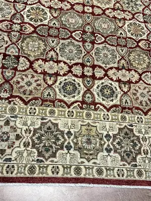 New Red India Agra 9' X 12'