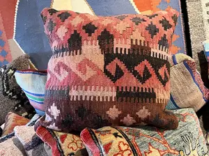 Vintage Rose Afghanistan Maimana Kelim Pillow