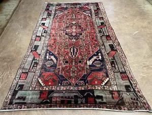 Vintage Navy Persian Kurdish Runner