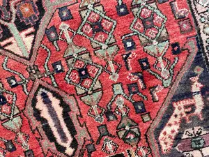 Vintage Navy Persian Kurdish Runner
