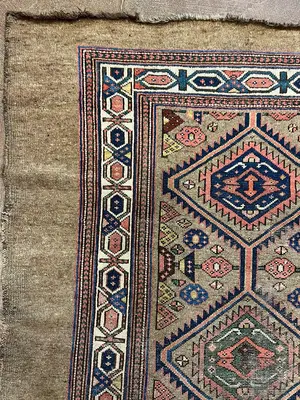 Antique Tan Persian Serab Runner