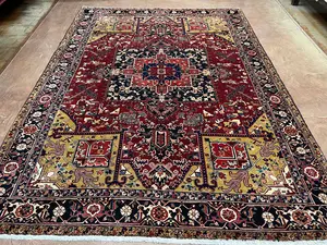 Vintage Red Persian Heriz 9' X 12'