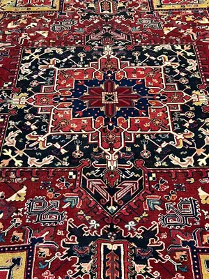 Vintage Red Persian Heriz 9' X 12'