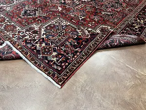 Vintage Red Persian Heriz 9' X 12'