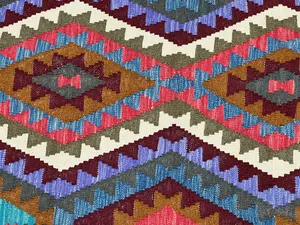 New Blue Afghanistan Kelim 2'-6"x4'