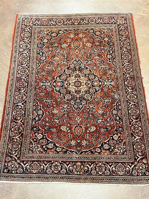 Antique Red Persian Kashan 3' X 5'